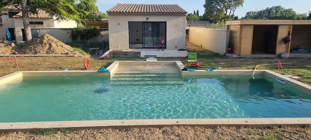 piscine après